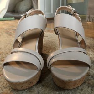 Franco Sarto nude wedges
